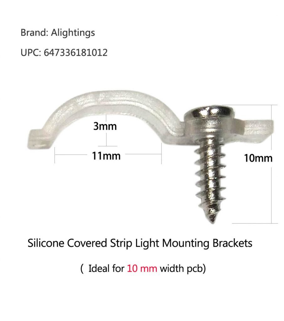 LED Strip Clips Mounting Bracket for 10mm waterproof led Light Strip